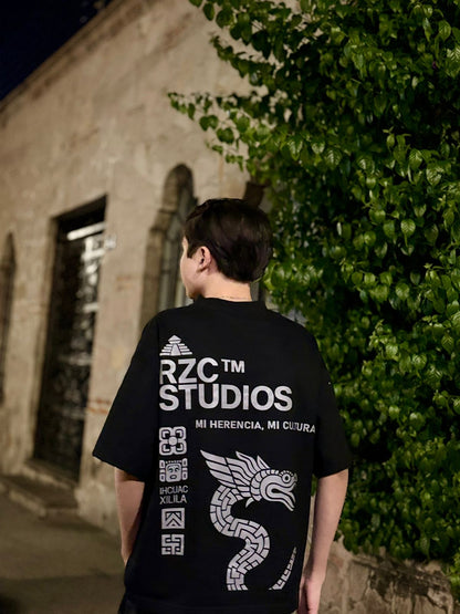 Playera Quetzalcóatl Obsidiana