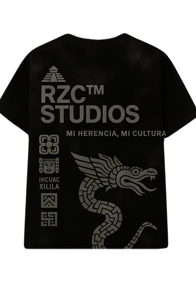 Playera Quetzalcóatl Obsidiana